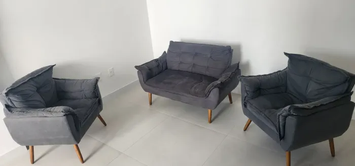 Conjunto Sofá Opala - 2 Poltronas + 1 Namoradeira