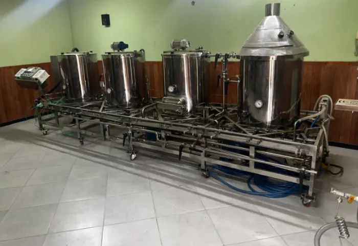 Cozinha QUADRIBLOCO para cervejaria 300 LT