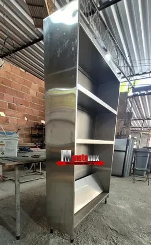 Armário em aço inox sob medida mobiliário industrial inoxidável