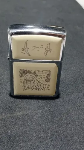 Isqueiro Zippo original edição Ártico com leão marinho e gaivotas lindo