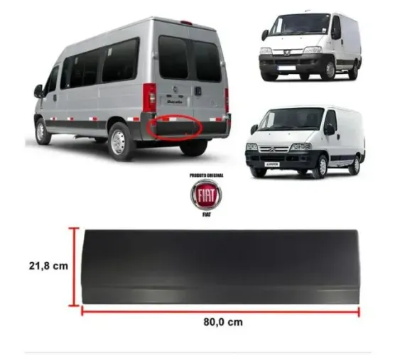 friso da porta traseira - lado esquerdo - Ducato, Peugeot Boxer, Citroen Jumper 10/17