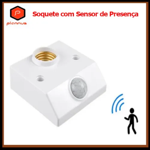 Plafon com Bocal / Soquete Suporte p/ Lâmpada Interruptor e sensor De Movimento z439 