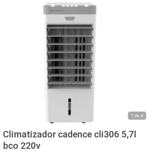 climatizador de ar Cadence duo tank 5, 7 litros 220v
