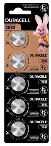 Bateria Lithium Duracell 3V CR2032 - cartela c/5-unidades