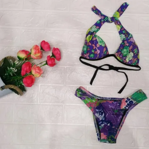 Biquine Adulto Top Básico - Roxo Colorido