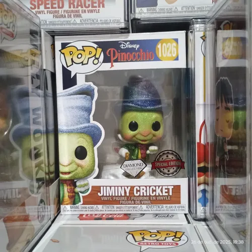 Funko Jiminy Cricket Grilo Falante de Pinocchio # 1026 Diamond Edition