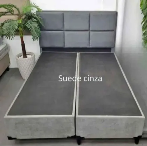 BASE BOX BRASIL BIPARTIDA PADRÃO KING MADEIRA EUCALIPTO RESISTENTE