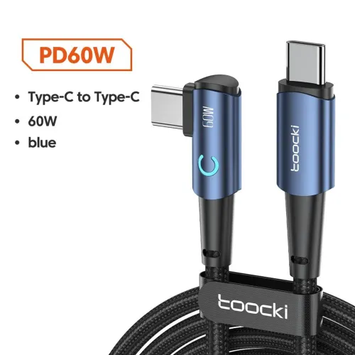Cabo USB-C para USB-C 60W PD - Tocki - Azul