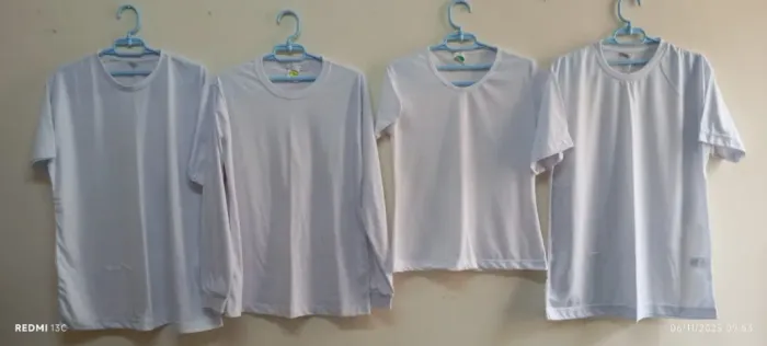 KIT C/4 CAMISETAS BRANCAS NOVAS TAMANHOS DIVERSOS