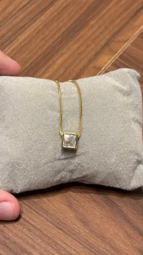 conjunto cordão e brinco semijoia