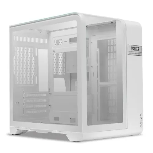 Gabinete Gamer Mancer CV400, Mid-Tower, Lateral de Vidro branco