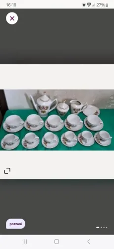Jogo de chá e café em porcelana 
