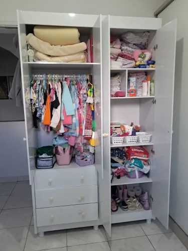 Guarda-Roupa Infantil Branco