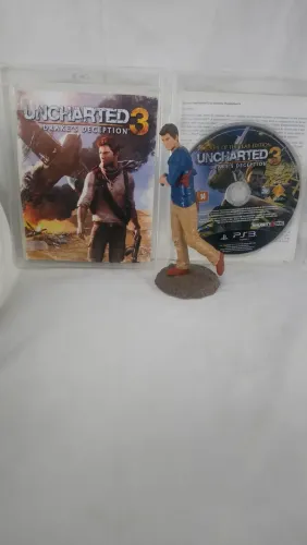 Figura Uncharted 3 mais jogo original - Drake's Deception - item para colecionador