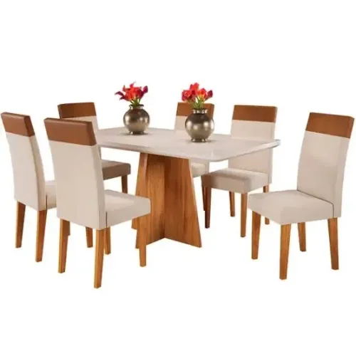 Conjunto Mesa de Jantar com 6 Cadeiras Viena 160x90 - ENTREGA HOJE !!! 