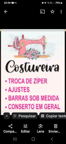 COSTUREIRA trabalho todos os dias ate sábados domingos e feriados pego serviços d fábrica 