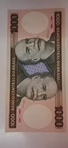 Nota Antiga Um 1.000 Mil Cruzeiros/ Cabeção Fe