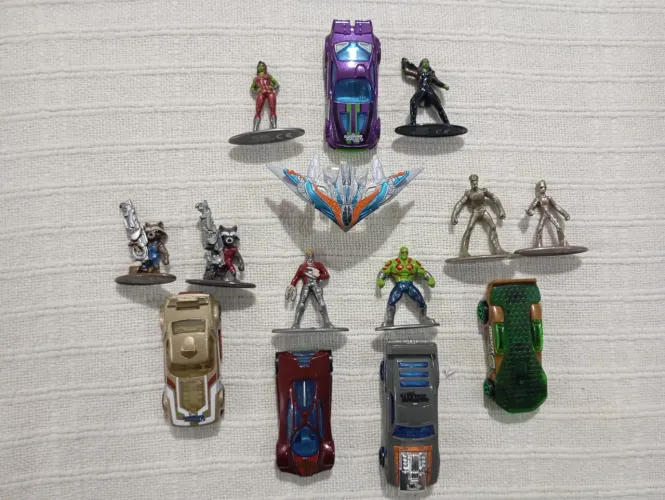 Coleção Guardiões da Galaxia Manometalfigs + Hotwhells