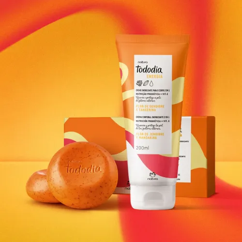 Kit Natura Tododia Energia Flor de Gengibre e Tangerina 