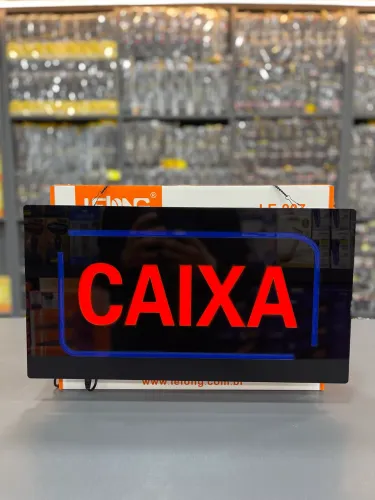 PAINEL LUMINOSO ESCRITOR CAIXA NA PROMOÇÃO 