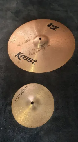 Pratos de Bateria Krest TZ 16"  e Turkish Splash Classic Series 8"
