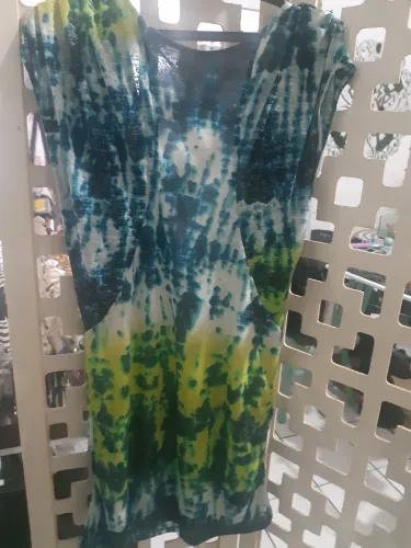 Vestido Tie Dye Azul e Verde