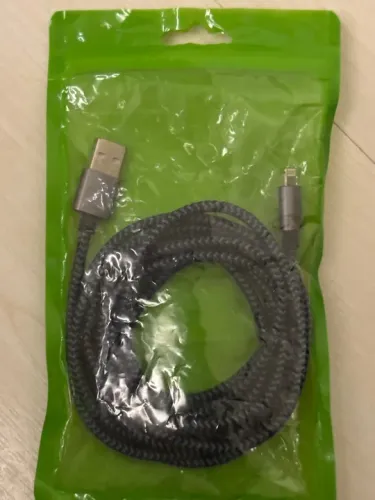 Cabo Lightning Certificado Mfi 3m 2,4a Nylon Trançado azul - Novo 