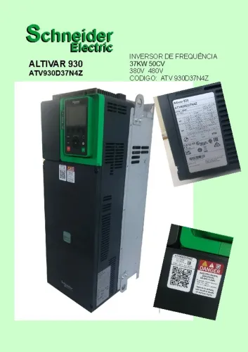Inversor de Frequência Schneider Electric 37KW 50CV 380-480V - ATV930D37N4