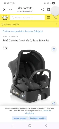 Bebê Conforto One Safe C/ Base Safety 1st