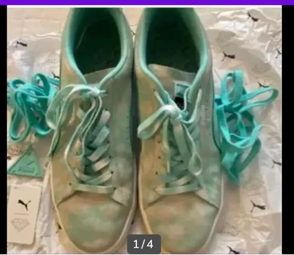 tênis puma suede colaboração com diamond. verde agua. tamanho 41. pouco usado.