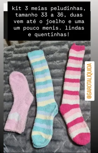 Kit Meias Pelúcias - Tamanho 33 a 36