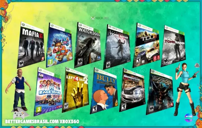 Midnight Bioshock Left 4 Dead Disney Test Drive Tomb Raider . Dogs Xbox360 Bully Mafia F1