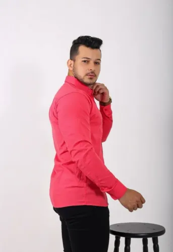 Camisa Social Rosa ( P )