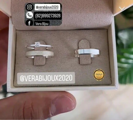 KIT TRIO DE ALIANÇAS NAMORO NOIVADO E COMPROMISSO 