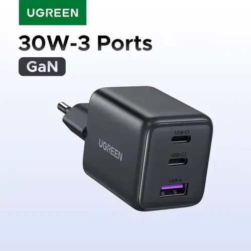 Carregador GaN Ugreen Nexode 30W turbo 