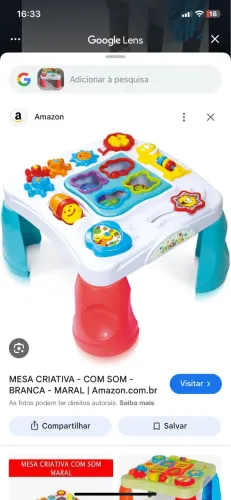 Mesa sensorial  com som - Amaral 