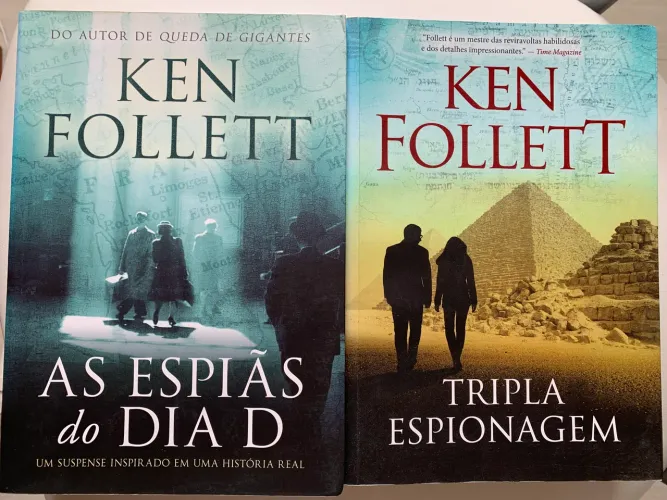 Coleção 2 livros de Ken Follet usados.