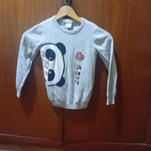 Casaco infantil de panda fuzarka tamanho 5/6