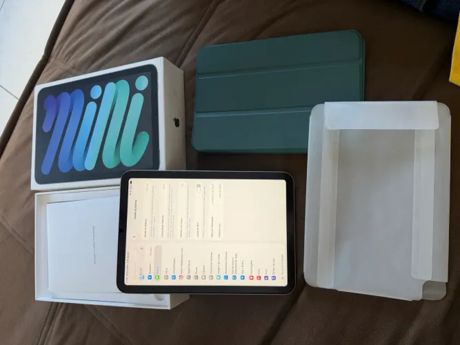 iPad mini 7 256GB - A17 PRO - 100% bateria - 46 ciclos - Garantia até fevereiro de 2027