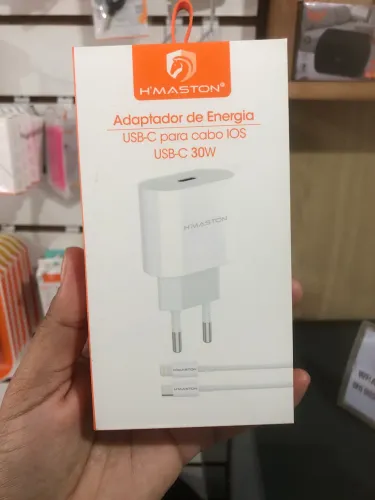 Carregador para iPhone Lightning fonte e cabo