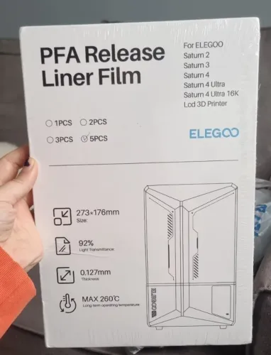 Filme PFA Elegoo Original (Pacote com 5 Unidades) - Saturn 2, 3 e 4 - Lacrado