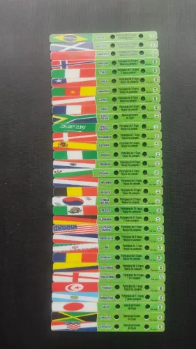 Coleção completa de palitos da Kibon (Stickibon) - Copa do Mundo de 1998
