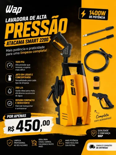 Lavadora de Alta Pressão Wap 1400w