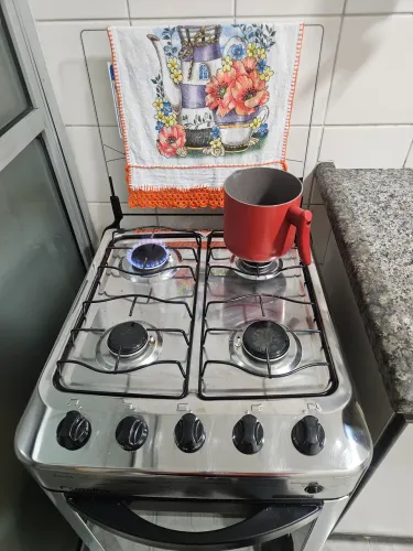 Fogão Esmaltec 4 Bocas Ágata com Acendimento Automático - Inox
