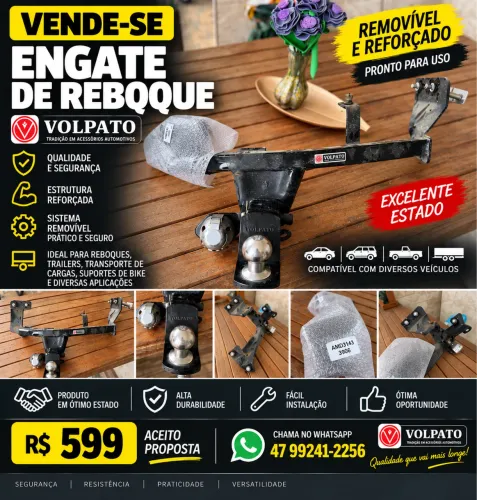 ENGATE VOLPATO REMOVÍVEL - FIAT TORO