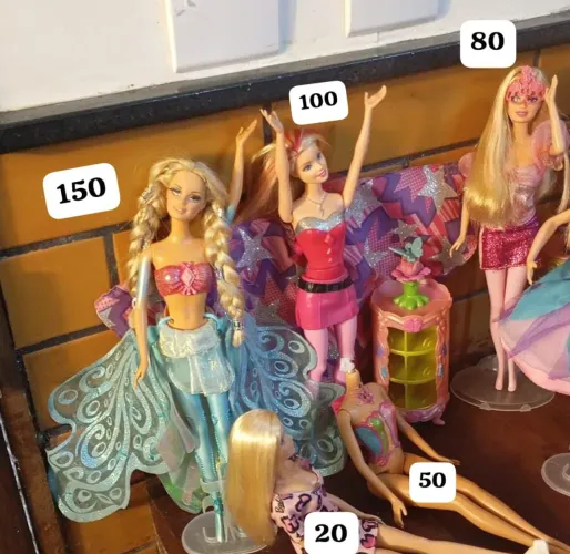 Barbie diversas e playset butterfly
