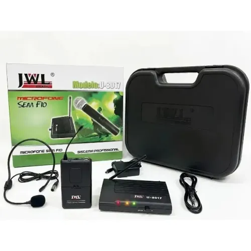 Microfone Sem Fio Jwl U-8017 de lapela Ideal para pastores em igreja