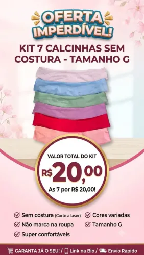 Calcinhas sem costuras
