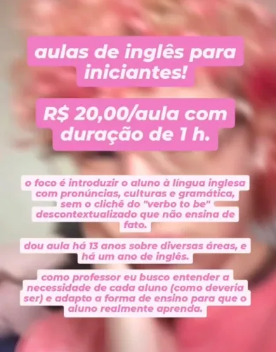 Aulas de inglês para iniciantes