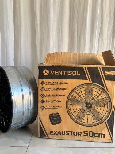 Exaustor Axial 50cm Ventisol Comercial Parede Alta Vazão